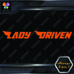 Lady Driven Angel Wings Banner Tuning Girl Power JDM Vinyl Decals Stickers - Image 10