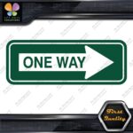One Way Road Sign Right Arrow Rectangle No Background Decals Stickers Vinyl - Image 16