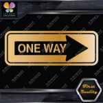 One Way Road Sign Right Arrow Rectangle No Background Decals Stickers Vinyl - Image 17