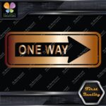 One Way Road Sign Right Arrow Rectangle No Background Decals Stickers Vinyl - Image 19