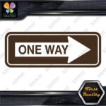 One Way Road Sign Right Arrow Rectangle No Background Decals Stickers Vinyl - Image 24