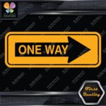 One Way Road Sign Right Arrow Rectangle No Background Decals Stickers Vinyl - Image 6