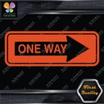 One Way Road Sign Right Arrow Rectangle No Background Decals Stickers Vinyl - Image 7
