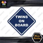 Twins On Board Warning Sign Diamond Shape Cars Trucks Vinyl Decals Stickers - Image 12