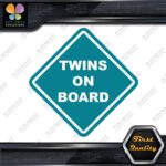 Twins On Board Warning Sign Diamond Shape Cars Trucks Vinyl Decals Stickers - Image 13