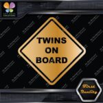 Twins On Board Warning Sign Diamond Shape Cars Trucks Vinyl Decals Stickers - Image 17
