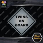 Twins On Board Warning Sign Diamond Shape Cars Trucks Vinyl Decals Stickers - Image 18