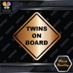 Twins On Board Warning Sign Diamond Shape Cars Trucks Vinyl Decals Stickers - Image 19