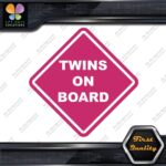 Twins On Board Warning Sign Diamond Shape Cars Trucks Vinyl Decals Stickers - Image 20