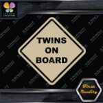 Twins On Board Warning Sign Diamond Shape Cars Trucks Vinyl Decals Stickers - Image 23