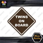 Twins On Board Warning Sign Diamond Shape Cars Trucks Vinyl Decals Stickers - Image 24