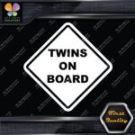 Twins On Board Warning Sign Diamond Shape Cars Trucks Vinyl Decals Stickers - Image 4