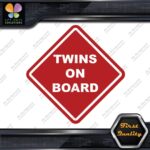Twins On Board Warning Sign Diamond Shape Cars Trucks Vinyl Decals Stickers - Image 8