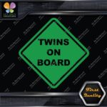 Twins On Board Warning Sign Diamond Shape Cars Trucks Vinyl Decals Stickers - Image 26