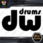 Compatible DW Drums Solid Logo Snares Musical Instruments Vinyl Decals Stickers