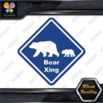 Bear Cub Crossing Warning Sign Xing Diamond Shape Lozenge Decals Stickers Vinyl - Image 11