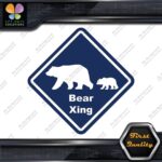 Bear Cub Crossing Warning Sign Xing Diamond Shape Lozenge Decals Stickers Vinyl - Image 12
