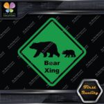 Bear Cub Crossing Warning Sign Xing Diamond Shape Lozenge Decals Stickers Vinyl - Image 14