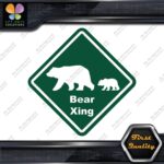 Bear Cub Crossing Warning Sign Xing Diamond Shape Lozenge Decals Stickers Vinyl - Image 16