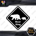 Bear Cub Crossing Warning Sign Xing Diamond Shape Lozenge Decals Stickers Vinyl - Image 3