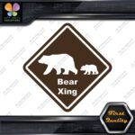 Bear Cub Crossing Warning Sign Xing Diamond Shape Lozenge Decals Stickers Vinyl - Image 24