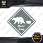 Bear Cub Crossing Warning Sign Xing Diamond Shape Lozenge Decals Stickers Vinyl - Image 5