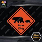 Bear Cub Crossing Warning Sign Xing Diamond Shape Lozenge Decals Stickers Vinyl - Image 7