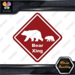 Bear Cub Crossing Warning Sign Xing Diamond Shape Lozenge Decals Stickers Vinyl - Image 9