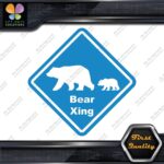 Bear Cub Crossing Warning Sign Xing Diamond Shape Lozenge Decals Stickers Vinyl - Image 10