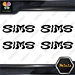 Compatible Sims Wavy Snowboards Logo Pack of 4 MINI SIZE Decals Stickers Vinyl
