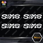 Compatible Sims Wavy Snowboards Logo Pack of 4 MINI SIZE Decals Stickers Vinyl - Image 3