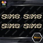 Compatible Sims Wavy Snowboards Logo Pack of 4 MINI SIZE Decals Stickers Vinyl - Image 23