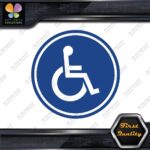Handicap Circle Wheelchair Sign Disabled Logo Parking Decals Stickers Vinyl
