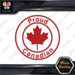 Proud Canadian Maple Leaf Circle Canada Emblem No Bk Grd Decals Stickers Vinyl