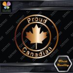 Proud Canadian Maple Leaf Circle Canada Emblem No Bk Grd Decals Stickers Vinyl - Image 18