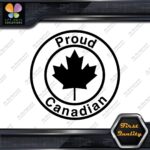Proud Canadian Maple Leaf Circle Canada Emblem No Bk Grd Decals Stickers Vinyl - Image 3