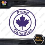Proud Canadian Maple Leaf Circle Canada Emblem No Bk Grd Decals Stickers Vinyl - Image 21