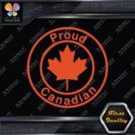 Proud Canadian Maple Leaf Circle Canada Emblem No Bk Grd Decals Stickers Vinyl - Image 8