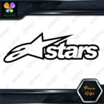 Compatible Alpinestars A Stars Logo Before Star Motorcycles Vinyl Decal Stickers