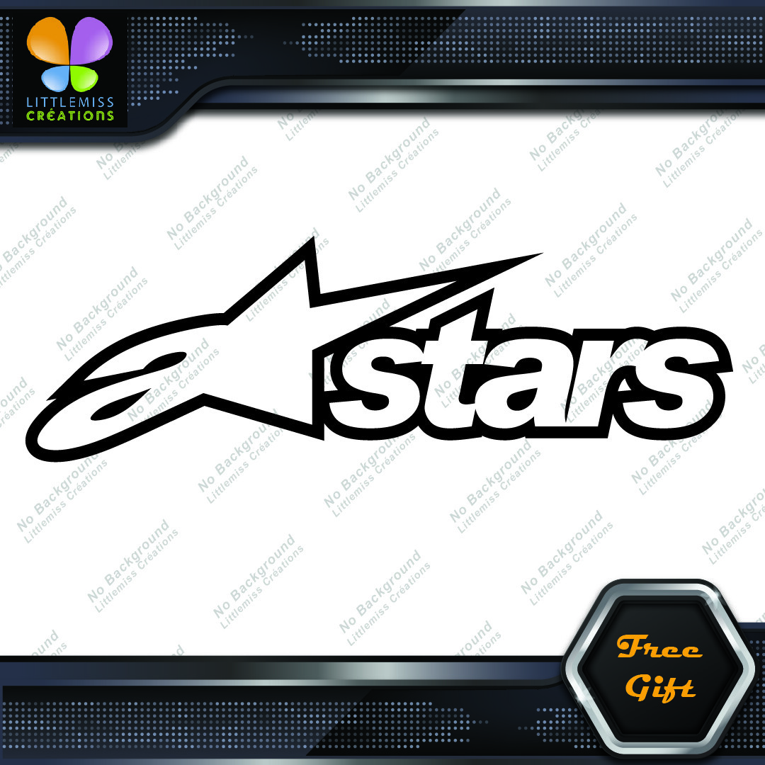 Compatible Alpinestars A Stars Logo Before Star Motorcycles Vinyl Decal Stickers 276405884733 Compatible Alpinestars A Stars Logo Before Star Motorcycles Vinyl Decal Stickers - Image 1