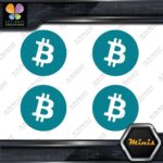 Compatible BTC Currency Sign B Logo Emblem of 4 MINI SIZE Decals Stickers Vinyl - Image 13