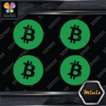 Compatible BTC Currency Sign B Logo Emblem of 4 MINI SIZE Decals Stickers Vinyl - Image 14