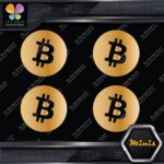 Compatible BTC Currency Sign B Logo Emblem of 4 MINI SIZE Decals Stickers Vinyl - Image 17