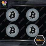 Compatible BTC Currency Sign B Logo Emblem of 4 MINI SIZE Decals Stickers Vinyl - Image 18