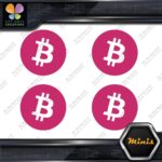 Compatible BTC Currency Sign B Logo Emblem of 4 MINI SIZE Decals Stickers Vinyl - Image 20