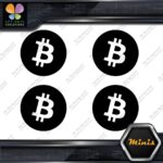 Compatible BTC Currency Sign B Logo Emblem of 4 MINI SIZE Decals Stickers Vinyl - Image 3