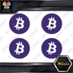 Compatible BTC Currency Sign B Logo Emblem of 4 MINI SIZE Decals Stickers Vinyl - Image 22
