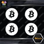 Compatible BTC Currency Sign B Logo Emblem of 4 MINI SIZE Decals Stickers Vinyl - Image 4