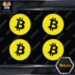 Compatible BTC Currency Sign B Logo Emblem of 4 MINI SIZE Decals Stickers Vinyl - Image 6