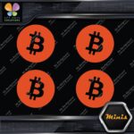 Compatible BTC Currency Sign B Logo Emblem of 4 MINI SIZE Decals Stickers Vinyl - Image 7
